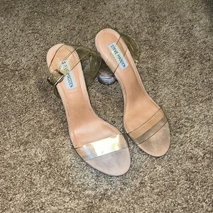 Steve Madden clearer clear lucite heels